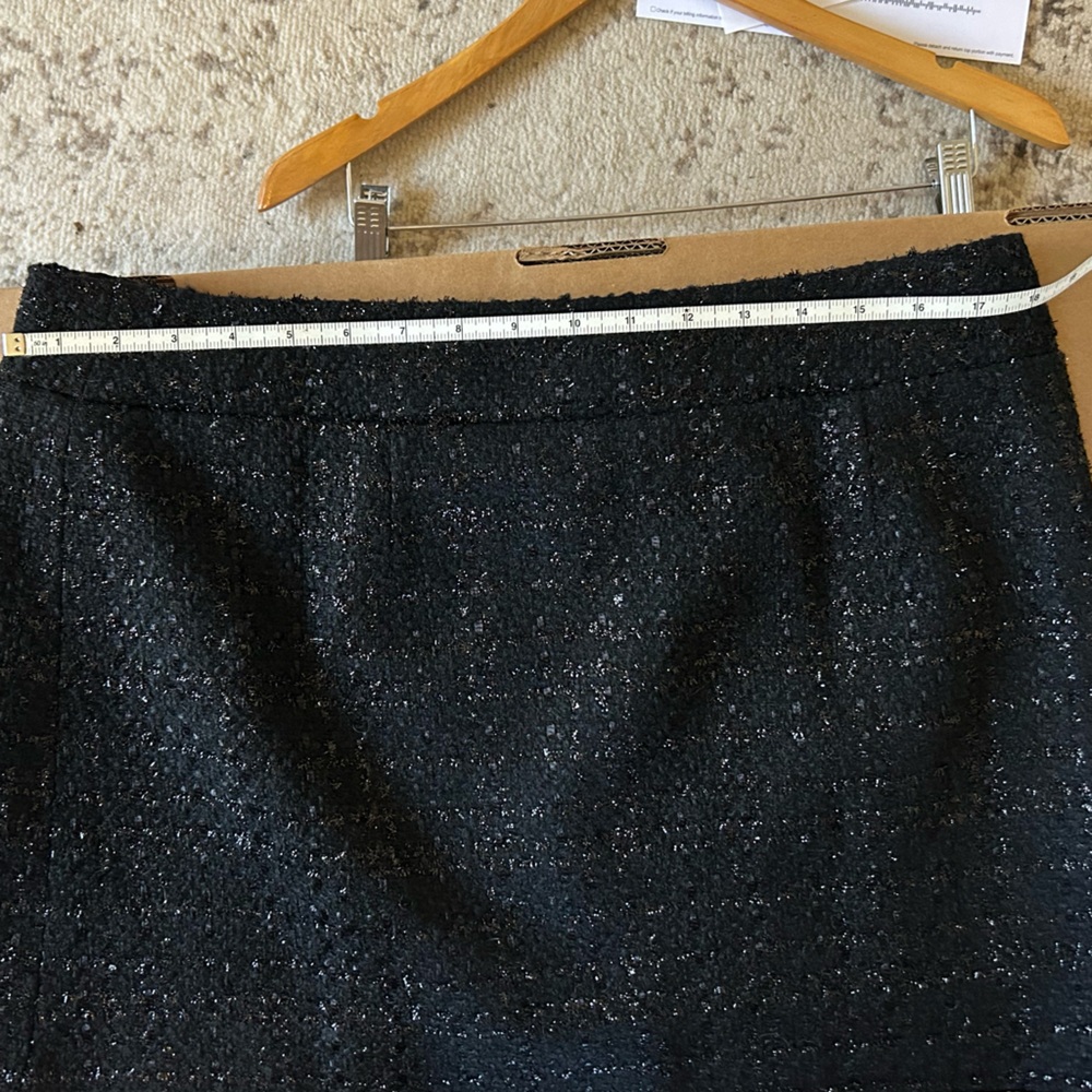 NWT Hill House Home Tatiana Black Tweed Mini Skirt Size Large - Picture 13 of 15